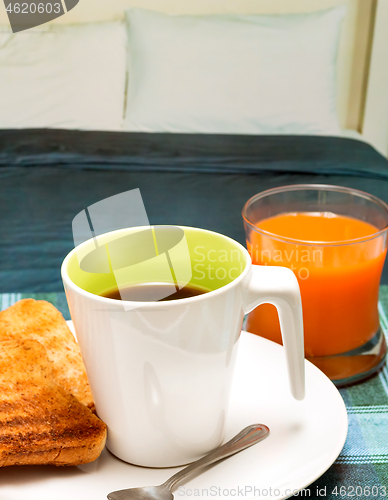 Image of Coffee And Toast Represents Toasted Bread And Break 