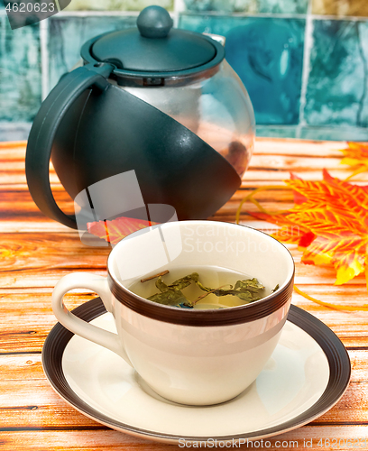 Image of Cup Of Tea Represents Cafeterias Refreshes And Restaurants 