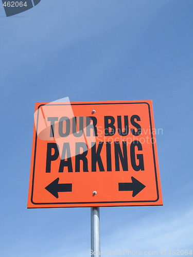 Image of tour bus parking sign