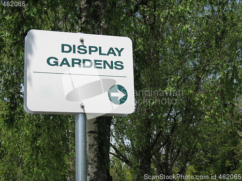 Image of display gardens sign