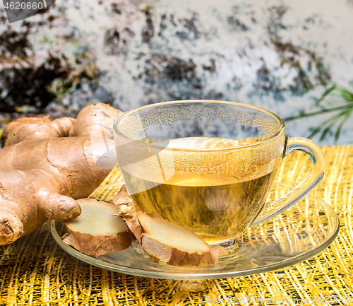 Image of Ginger Root Represents Tea Break And Beverage 