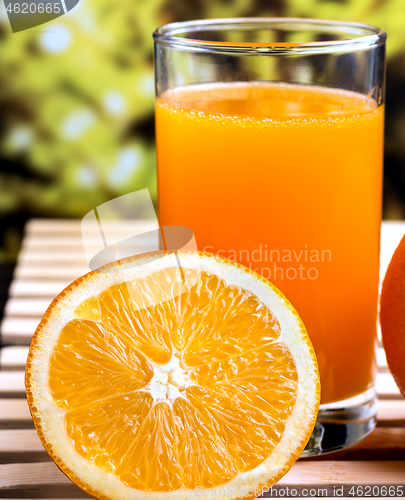 Image of Healthy Orange Juice Represents Tropical Fruit And Oranges 