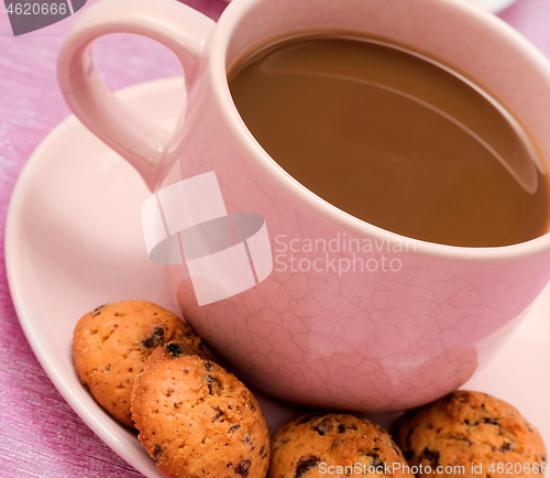 Image of Cup Of Coffee Indicates Hot Drink And Beverage 