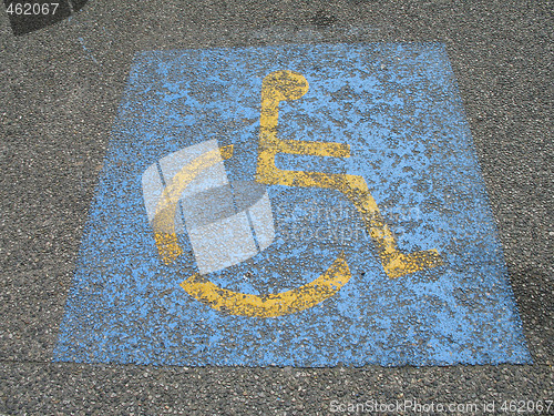 Image of wheelchair parking sign