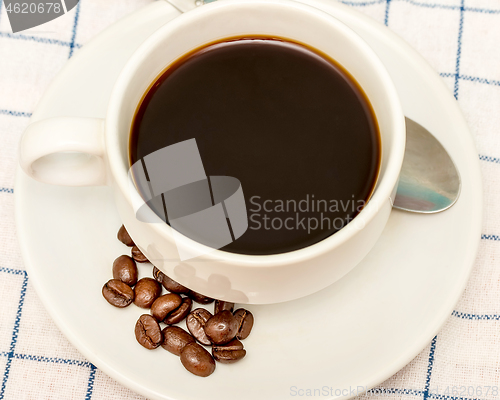 Image of Coffee Beans Cafe Shows Decaf Roasted And Freshness  