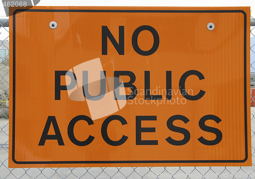 Image of no public access sign