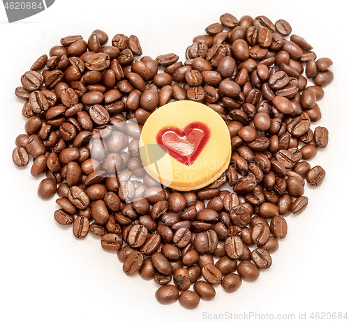 Image of Coffee And Beans Indicates Break Refreshment And Brown 