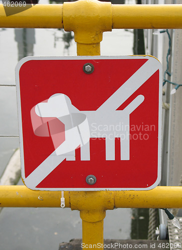 Image of no dog sign