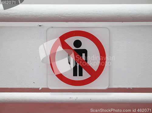 Image of no people sign