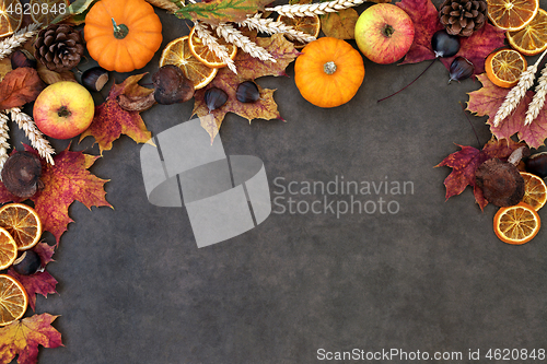 Image of Autumn Nature Background Border