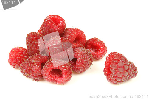 Image of Isolated raspberries