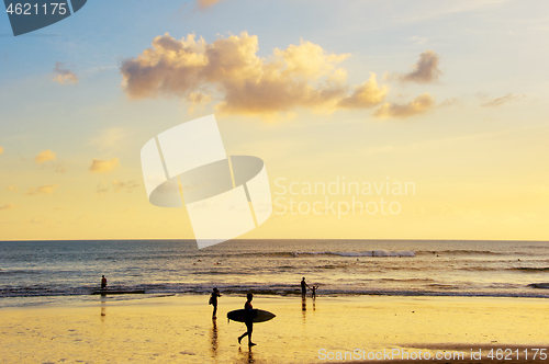 Image of People on Bali island beach
