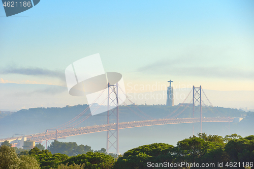 Image of Lisbon 25 April bridge, Portugal