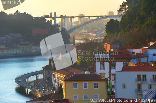 Image of Porto at sunset, Portugal