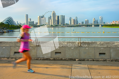 Image of Jogging Singapore at sunset