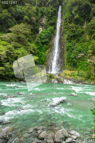 Image of Thunder Creek Falls, New Zealand