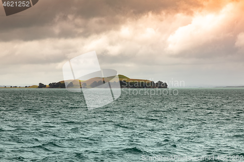 Image of bad weather day at the ocean near Auckland New Zealand