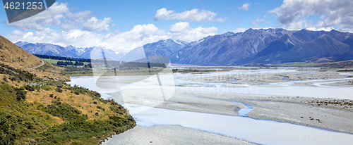 Image of Mountain Alps scenery in south New Zealand