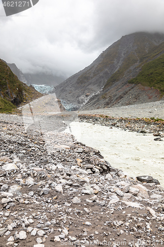 Image of Riverbed of the Franz Josef Glacier, New Zealand