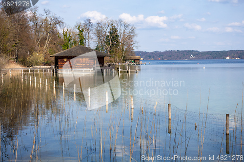 Image of boat house Starnberg lake