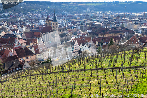 Image of panoramic view to Esslingen Stuttgart Germany