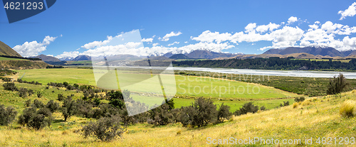 Image of Mountain Alps scenery in south New Zealand