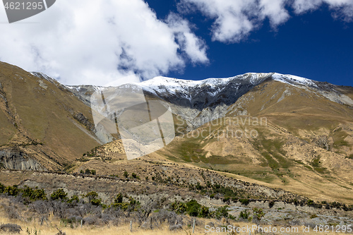 Image of Mountain Alps scenery in south New Zealand