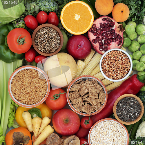 Image of Dietary High Fibre Healthy Food Selection