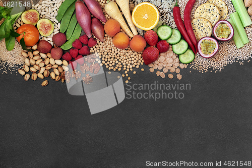 Image of Vegan Health Food Background Border