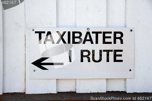 Image of Taxi Boat Sign