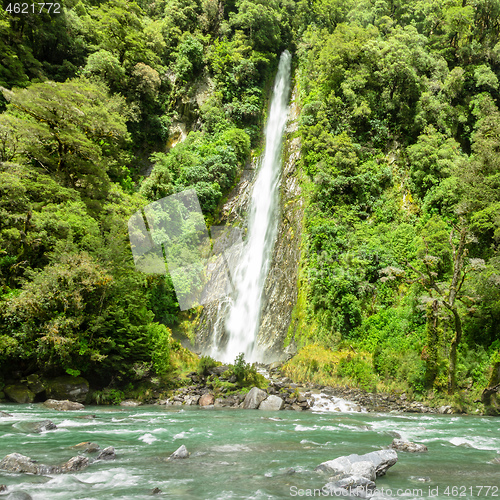 Image of Thunder Creek Falls, New Zealand