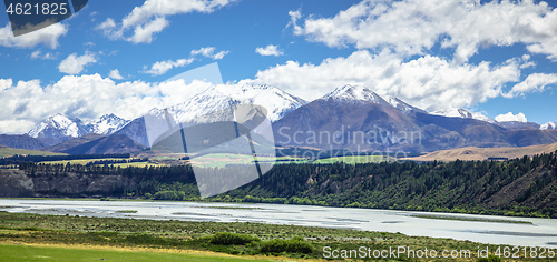 Image of Mountain Alps scenery in south New Zealand