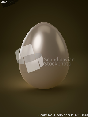 Image of shiny white egg isolated