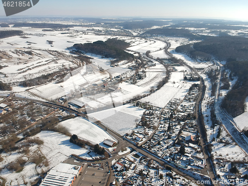 Image of aerial view over Weil der Stadt Baden Wuerttemberg Germany