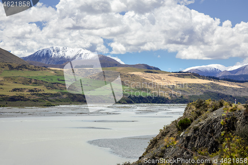 Image of Mountain Alps scenery in south New Zealand