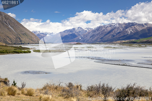 Image of Mountain Alps scenery in south New Zealand