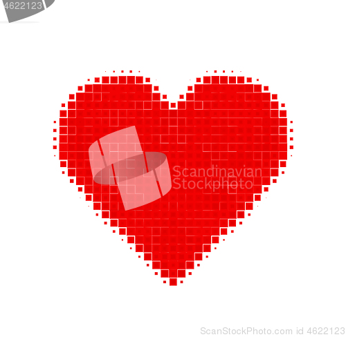 Image of Abstract heart from squares