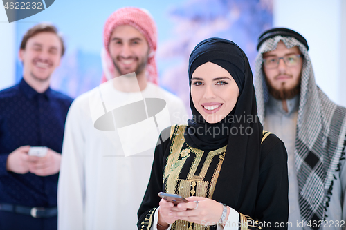 Image of portrait of young muslim people