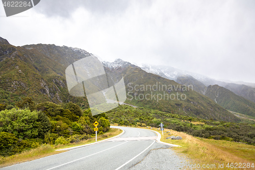 Image of road to horizon New Zealand south island