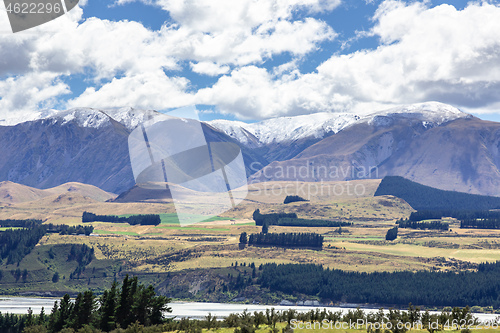 Image of Mountain Alps scenery in south New Zealand