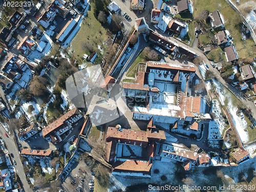 Image of aerial view over Bebenhausen Monastery Germany