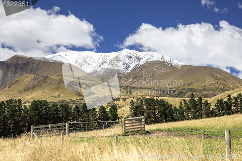 Image of Mountain Alps scenery in south New Zealand