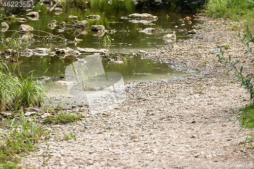 Image of the Danube disappears at Donaueschingen Germany