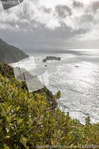 Image of rough coast at New Zealand south