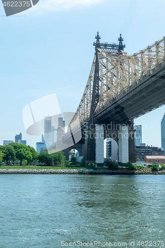 Image of Queensboro Bridge and Queens New York USA