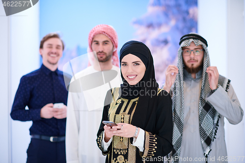 Image of portrait of young muslim people