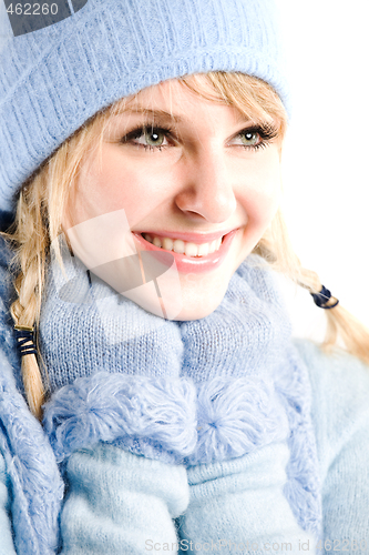 Image of Beautiful caucasian winter girl