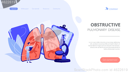 Image of Obstructive pulmonary disease concept landing page.