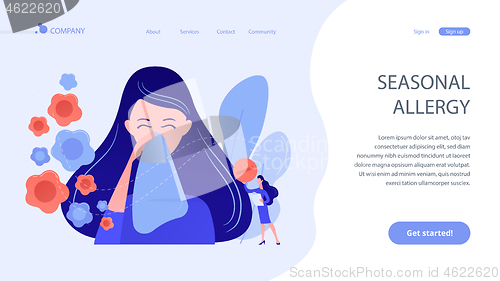 Image of Seasonal allergy concept landing page.