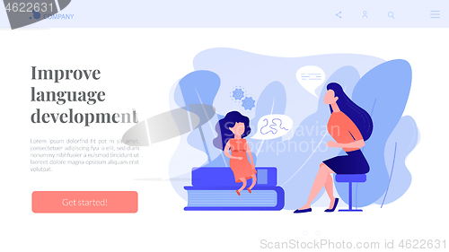 Image of Speech therapy concept landing page